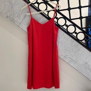 Trina Turk Little Red Slip Dress Spaghetti Strap Size S